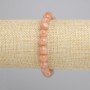 Selenite Sun Stone Bracelet smooth ball, diameter 8.5 mm ±, length 18 cm ± on stretch