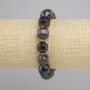 Garnet bracelet faceted shapes, diameter 11-12x11-12mm+- beads 3mm+-, length 18cm+- stretch