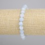 Aquamarine bracelet multi-faceted, diameter 8x7mm ±, length 18cm ± stretch