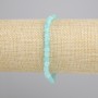 Bracelet Amazonite faceted cube, diameter 4x4mm ±, length 18cm ± on stretch