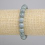 Jadeite bracelet smooth round bead, diameter 10 mm ±, length 18 cm ± stretch
