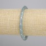 Jadeite bracelet cylinder, diameter 8x5mm+- seed beads 3mm+-, length 18cm+- stretch