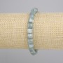 Jadeite bracelet faceted cube, diameter 7x7mm +/-, length 18cm +/- stretch
