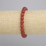 Carnelian bracelet faceted bead, diameter 8mm+-, length 18cm+-, stretch