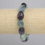 Fluorite bracelet, tumbled, diameter 14-16x11-13 mm +/-, length 18 cm +/- stretch