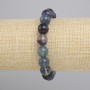 Fluorite bracelet smooth round bead, diameter 10 mm +/-, length 18 cm +/- stretch