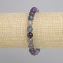 Fluorite bracelet smooth round bead, diameter 8mm ±, length 18cm ± stretch