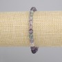 Fluorite bracelet smooth round bead, diameter 6mm ±, length 18cm ± stretch