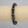Agate bracelet faceted round bead, diameter 9mm ±, length 18cm ± stretch