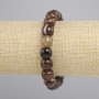 Agate bracelet barrel beads, diameter 10-11x10mm ±, length 18cm ± stretch