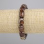 Agate bracelet barrel beads, diameter 12, 5-13x11mm+-, length 18cm+- stretch