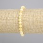 Bracelet yellow Agate smooth bead, diameter 6mm +- , length 18cm +- stretch