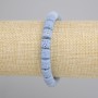 Bracelet Blue Volcanic Lava Cylinder, diameter 8x8 mm +/-, length 18 cm +/-, stretch
