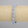 Bracelet blue volcanic lava cylinder, diameter 10x6mm +- , length 18cm +- stretch