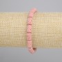 Bracelet Pink Volcanic Lava Cylinder, 10x6mm+/- diameter, 18cm+/- stretch length