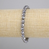 Terahertz bracelet, faceted round beads, diameter 6mm ±, length 18cm ±, stretch