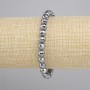 Terahertz bracelet, faceted round beads, diameter 6mm ±, length 18cm ±, stretch