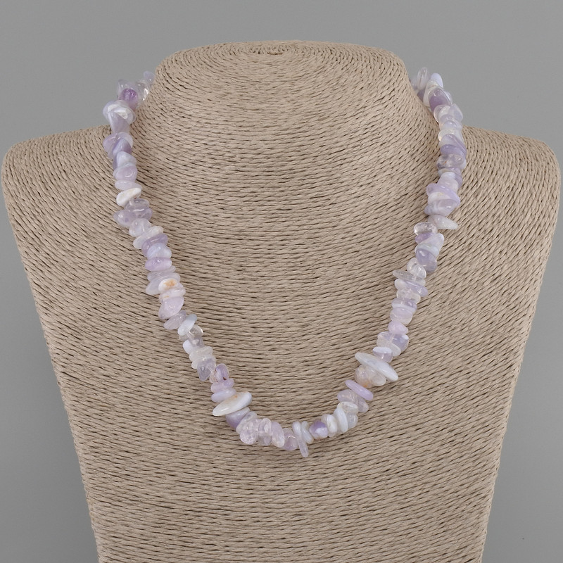 Necklace Sapphirein chip 7-12x3-7mm+-, length 45cm+-, with clasp