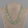 Jade necklace oval 18x13mm +/-, length 45cm +/-, with clasp