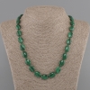 Necklace Malachite oval 14x10mm +- , length 45cm +- with clasp