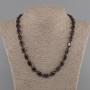 Garnet necklace oval 12×8mm ±, length 45cm ± with clasp