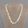 Necklace Coral nugget needle 8-17x1-3, 5mm+-, length 45cm+- with clasp