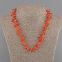 Coral necklace coral chips "needle" 5-13x1-3, 5mm+- length 45cm+- with clasp
