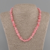 Coral necklace coral chips needles 6-10x1-3mm +-, length 45cm +- with clasp
