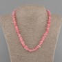 Coral necklace coral chips needles 6-10x1-3mm +-, length 45cm +- with clasp