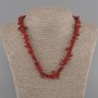 Necklace Coral Coraal Chip Needle 6-11x1-3mm+-, length 45cm+- with clasp