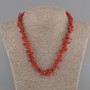 Necklace Coral tumbled shard needle 6-13x2-3, 5mm+-, length 45cm+- with clasp