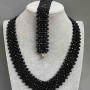 Agate necklace set, length 43 cm ± and bracelet, length 18 cm ± with clasp