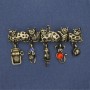 Brooch Kittens, rhinestones, gold-tone metal 65x37mm+
