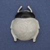 Brooch-pendant Beetle Enamel Silver-tone Metal 55x43 mm +