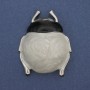 Brooch-pendant Beetle Enamel Silver-tone Metal 55x43 mm +