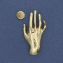 Brooch with a magnet Hand gold-colored metal 27x55mm+