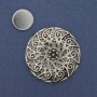 Brooch with magnet "Accent" silver-colored metal 41mm+