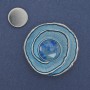 Brooch on a magnet Accent enamel silver-tone metal 41mm+