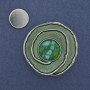 Brooch with Magnet "Accent" enamel silver-tone metal 41mm+