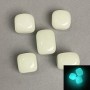 Natural onyx that glows in the dark, tumbled 25x17mm (+-) packaged 100 grams turquoise glow