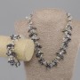 Set of freshwater pearls and Czech crystal necklace, length 49 cm +- bracelet, length 19 cm +- with clasp