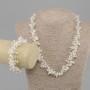 Set of freshwater pearls and Czech crystal necklace, length 49 cm ±, bracelet, length 19 cm ±, with a clasp