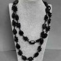 Long Necklace Agate Czech Crystal, length 110cm+