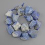 Lapis Lazuli beads, unprocessed stone, diameter 23-33×18-34 mm ± on a string, length 41 cm+