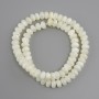 Pearl beads rondelle, diameter 8x5mm +/-, length 38cm +/- on a thread