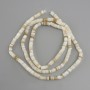 Mother-of-Pearl beads rondelle, diameter 4x1-1.5mm+-, length 62cm+- on a fishing line