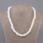 Necklace made of unprocessed shell grit Scapharca, diameter 8-12x1, 5-2mm+- , length 45cm+- with clasp