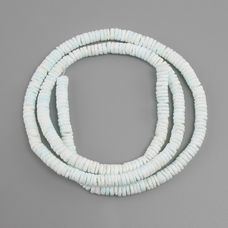Unprocessed Scafarca shell beads (Scapharca) roundel, diameter 6x1, 5-2mm+- , length 61cm+- on fishing line