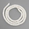 Unprocessed Scapharca shell beads Scapharca rondelle, diameter 7x1, 5-2mm+-, length 61cm+/- on a string