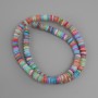 Shell beads Scapharca rondelle, diameter 6×1-2mm±, length 38cm± on a string